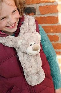 childrens happy bear scarf by jomanda