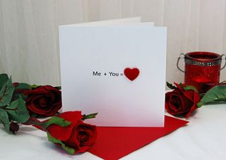 addition personalised valentines card by made with love designs ltd