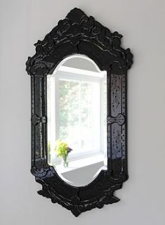venetian black wall mirror by out there interiors