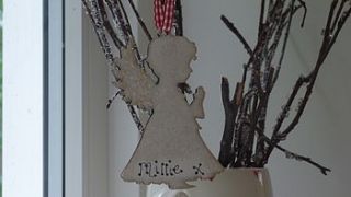 personalised christmas angel decoration by kitty's