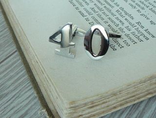 number cufflinks by suzy q