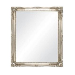 antique style silver swept frame mirror by made 2 measure mirrors