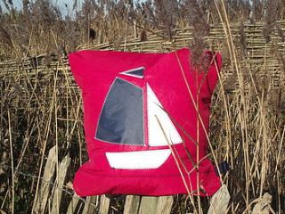 gaff boat sailcloth cushion by paul newell sails