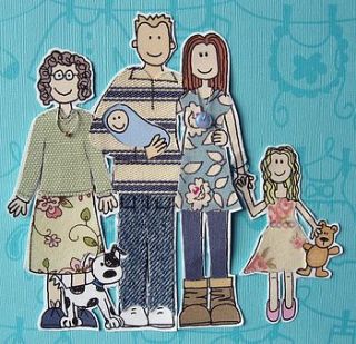 personalised family picture by delly doodles