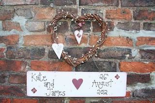 handmade personalised wedding day sign by primitive angel country store