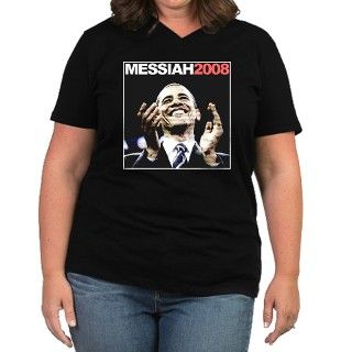 Obama Messiah Womens Plus Size V Neck Dark T by Obama_messiah