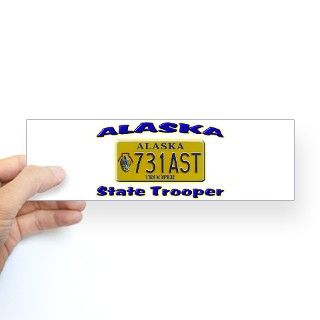 Alaska State Trooper Bumper Sticker by militaryandpoliceshop