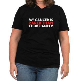 My Cancer is Rarer Than Yours Womens Plus Size V  by fightcancertees