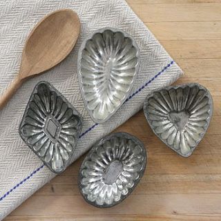 set of vintage shaped baking moulds by magpie living
