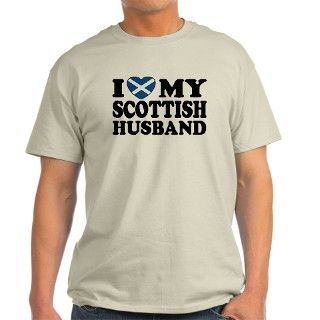 I Love My Scottish Husband Ash Grey T Shirt by totaletees
