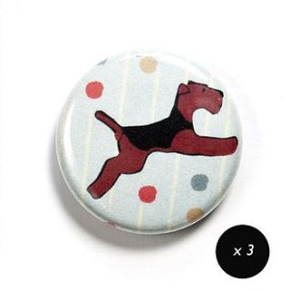 set of three flying welsh terrier magnets by forever foxed