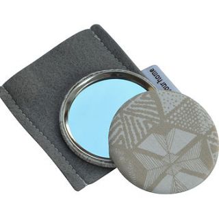 handbag mirror   hexie doodles taupe by grace & favour home