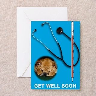 Get well soon Greeting Cards (Pk of 10) by bulldogsworld