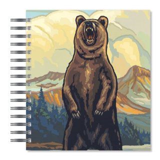 ECOeverywhere Grizzly Picture Photo Album, 18 Pages, Holds 72 Photos, 7.75 x 8.75 Inches, Multicolored (PA12265)  Wirebound Notebooks 