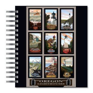ECOeverywhere Lighthouse Collage Picture Photo Album, 18 Pages, Holds 72 Photos, 7.75 x 8.75 Inches, Multicolored (PA11920)  Wirebound Notebooks 