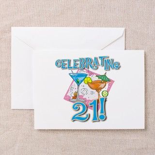 Celebrating 21 Greeting Cards (Pk of 10) by peacockcards