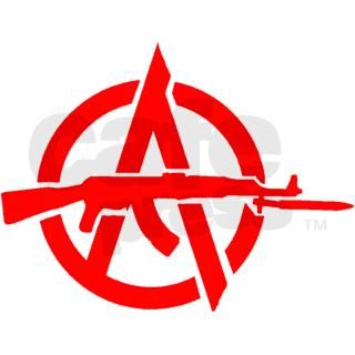 AK 47 Anarchy Symbol Rectangle Decal by redanarchyak47