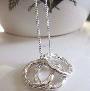 sterling silver hoops necklace by ava mae designs