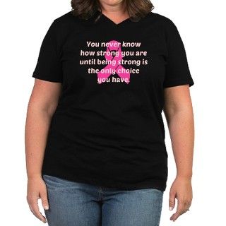 Breast Cancer Strength Womens Plus Size V Neck Da by trendyboutique