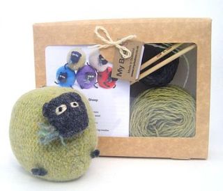 sheep knitting kit by my baboo