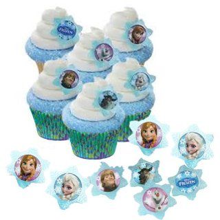 24 Disney Frozen Cupcake Rings & 24 Baking Cups  