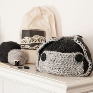 child trapper hat crochet kit by kat goldin designs