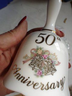 50TH WEDDING ANNIVERSARY CERAMIC BELL NEW  Other Products  