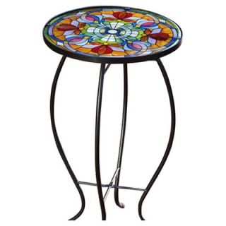 Evergreen Flag & Garden Tiffany Inspired Floral Side Table