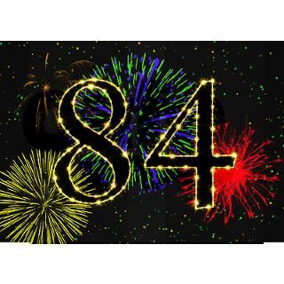 84th birthday party fireworks Greeting Cards (Pk o by SuperCards