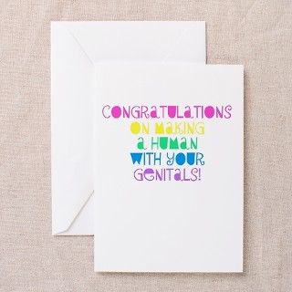 New Baby Funny Congratulations Greeting Card by poppulppress