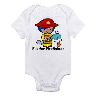 F is for Firefighter Infant Bodysuit by sugarbelleshop