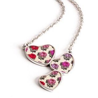 rose heart drop chain necklace by very beryl