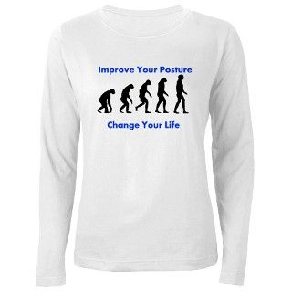 Improve Your Posture womens long Sleeve T Shirt by thepostureproject1