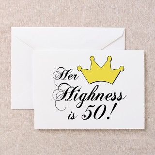 50th birthday gifts women Greeting Cards (Pk of 10 by tshirts_gifts