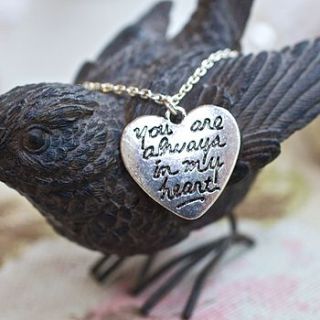 you are always in my heart necklace by junk jewels
