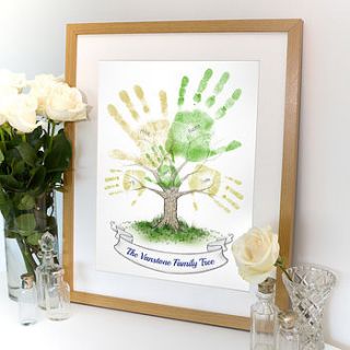 personalised hand print tree by lillypea event stationery