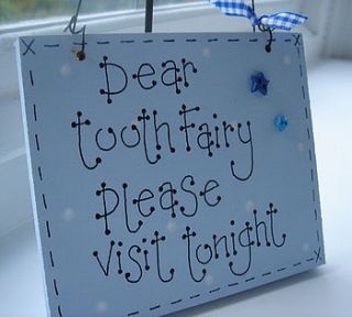 tooth fairy' sign by little bird designs