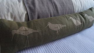 reversible wading bird bolster by helkatdesign