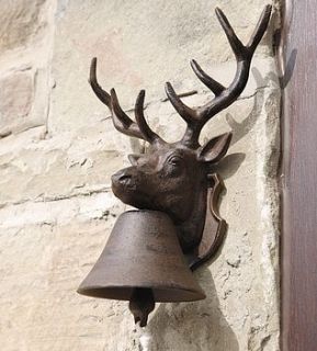 cast iron deer head doorbell by dibor