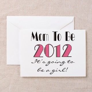 2012 Future Mom of Girl Greeting Cards (Pk of 10) by peacockcards
