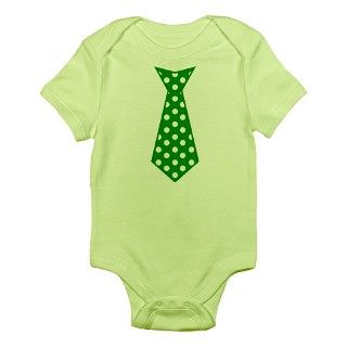Green Polka Dot Tie Infant Bodysuit by funnybunnystore