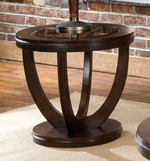 La Jolla End Round Table   Round Cherry End Table