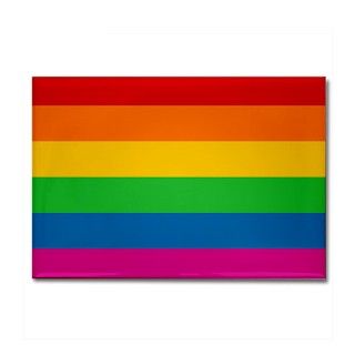 Gay Pride Rainbow Flag Rectangle Magnet by rainbowthree