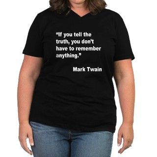 Mark Twain Truth Quote (Front) Womens Plus Size V by giftbud