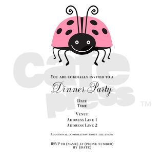 Pink Ladybug Invitations by Admin_CP4708480