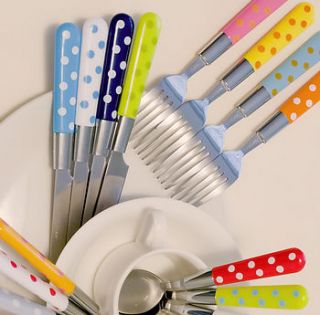 spotty eclectic cutlery set by the contemporary home