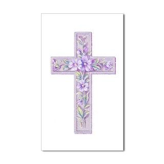 Purple Easter Cross Rectangle Decal by ltpurplecross