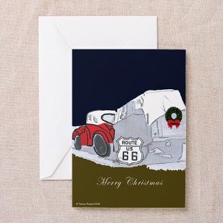 Route 66 Christmas Greeting Cards (Pk of 10) by pennysart