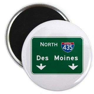 Des Moines, IA Highway Sign Magnet by worldofsigns