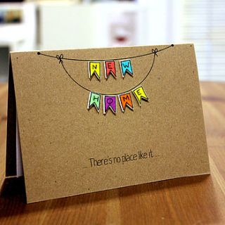 bright bunting 'new home' card by little silverleaf